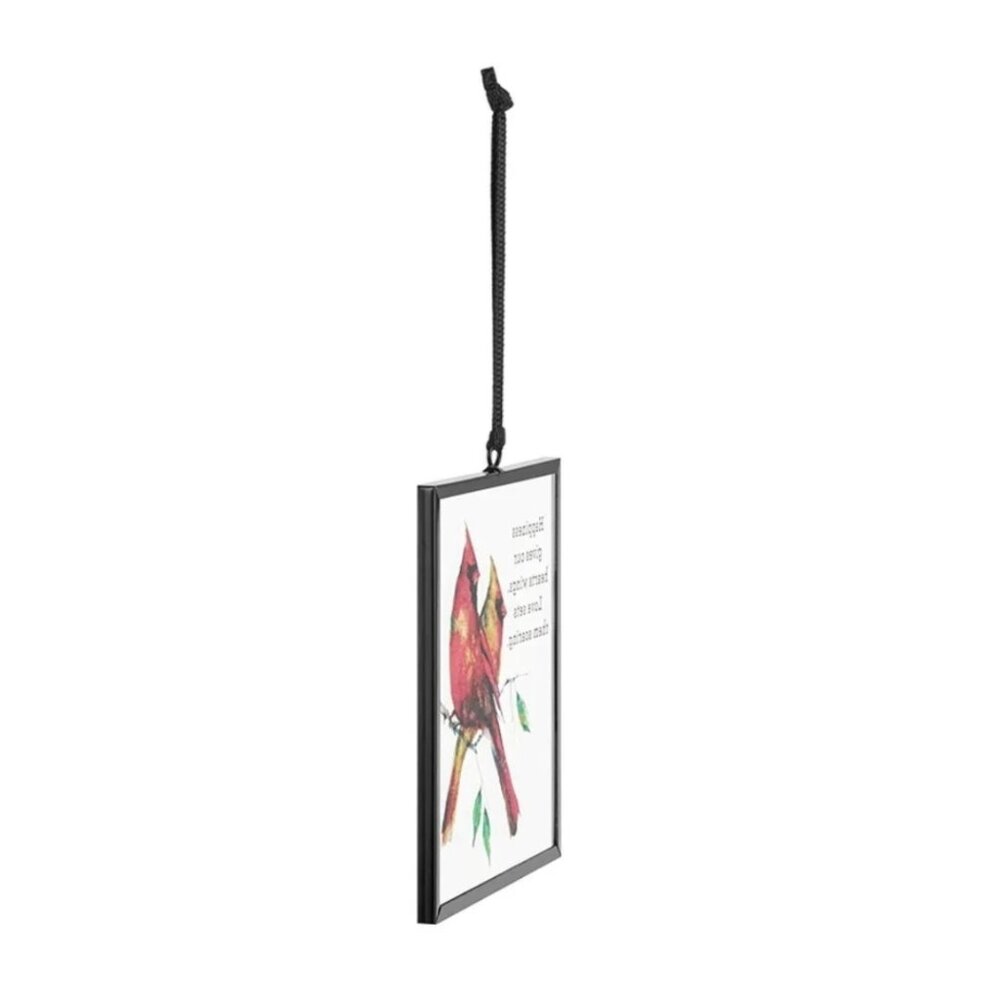 NWT DEMDACO Red Cardinal Iron and Glass Square Suncatcher - Picture 7 of 10